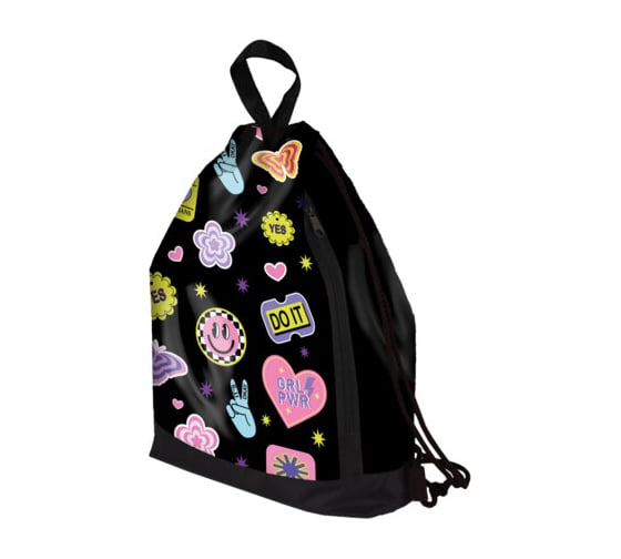 Изображение товара Мешок для обуви с ручками ЮНЛАНДИЯ боковой карман на молнии, 46x36 см, Patches 272406