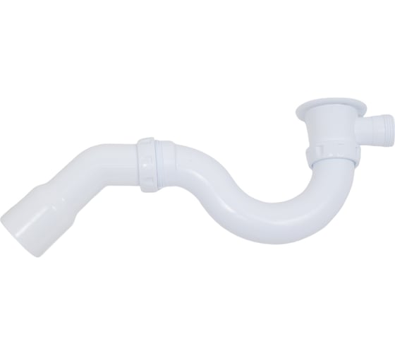 Изображение товара Сифон для ванны и глубокого поддона прямоточный Unicorn, перелив, винты 6x40, нержавеющие чашки с цепочкой, отвод Ø40x40/50 45 S33