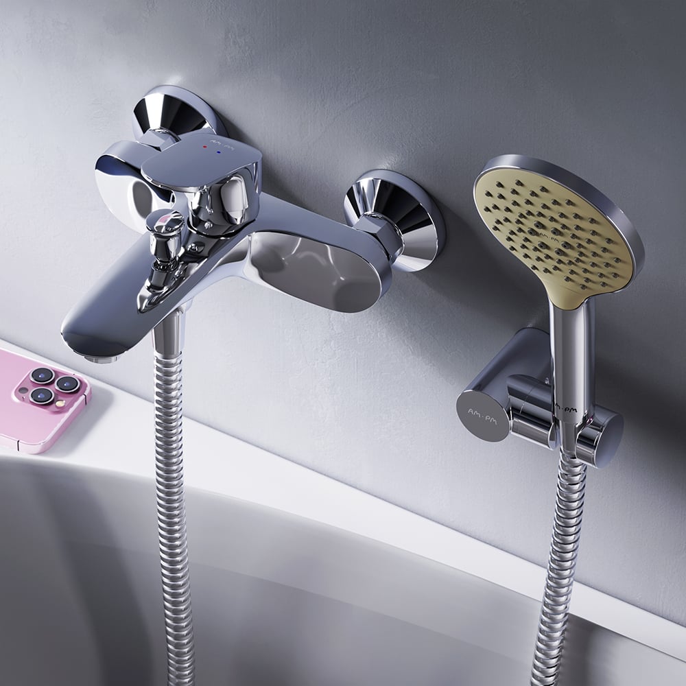 Изображение товара Смеситель AM.PM Like для ванны с душем, однорычажный, хром