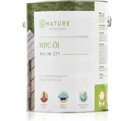 Изображение товара Масло для ДПК Gnature 271 WPC-OI 2,5 л 2710250