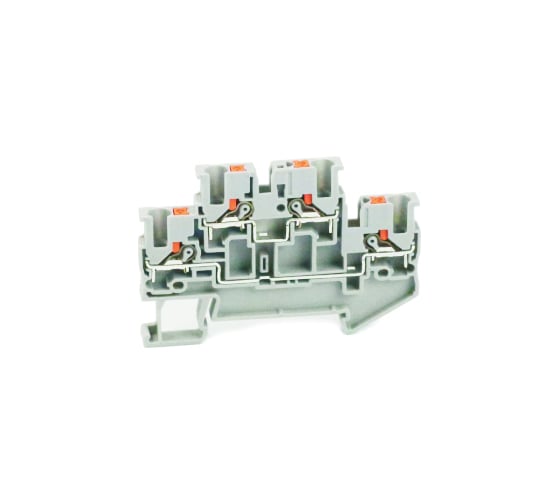 Изображение товара Клемма нажимная двухуровневая UPUN UJ6-2.5/2-2, 60 шт 421467