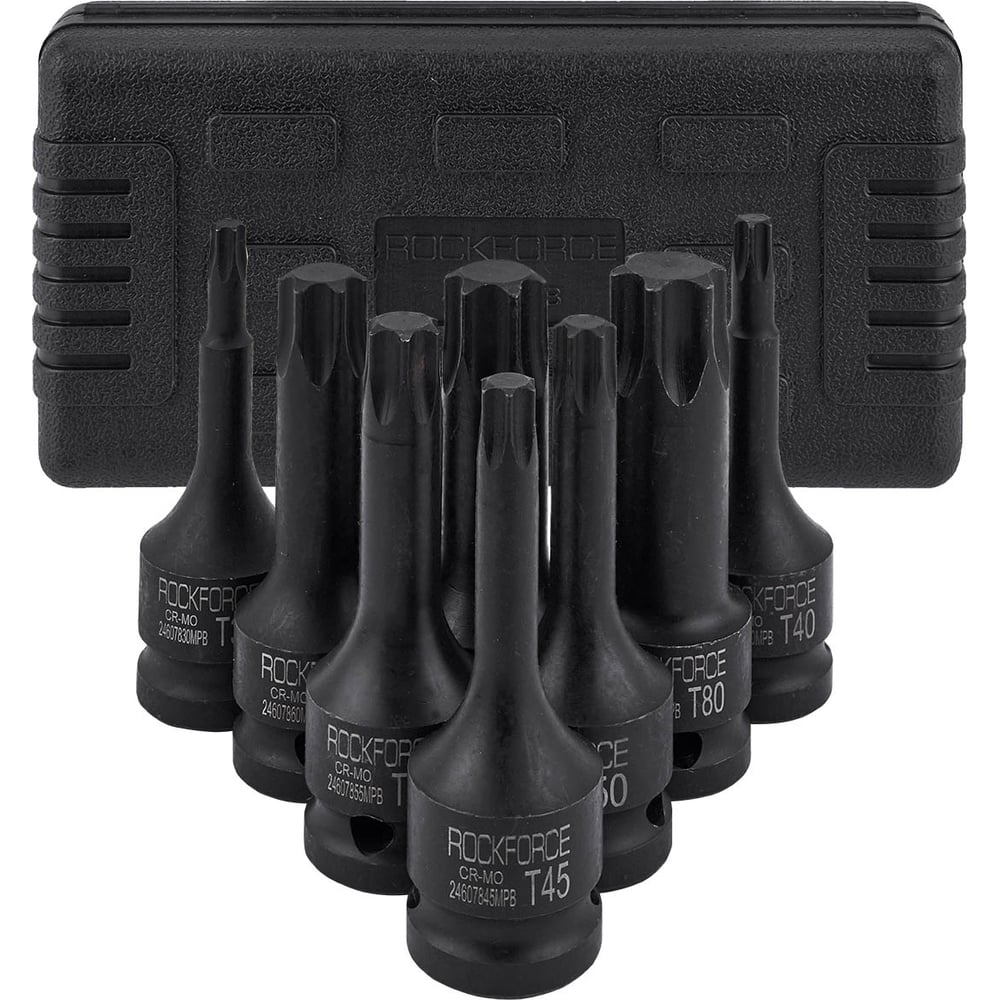 Изображение товара Набор головок-бит TORX ударных Rockforce RF-4088MPB 8 шт 1/2"