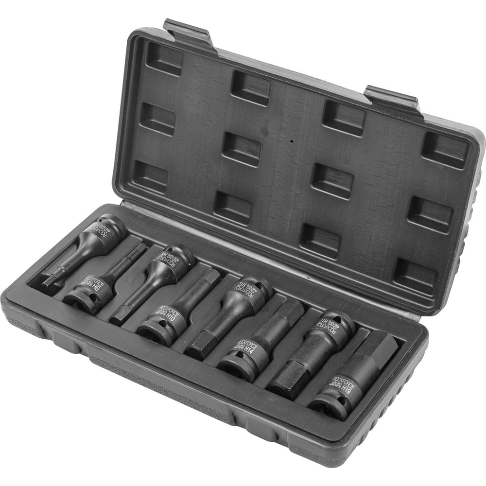 Изображение товара Набор головок-бит ударных ROCKFORCE RF-4087MPB, 8 шт, 1/2 дюйма