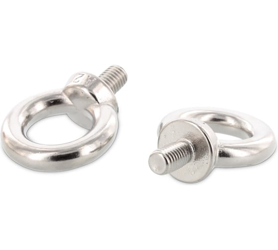 Изображение товара Рым-болт Metiz-A2, DIN 580 М24 А2, нержавеющий с буртиком и канавкой, 2 шт. 580224 2