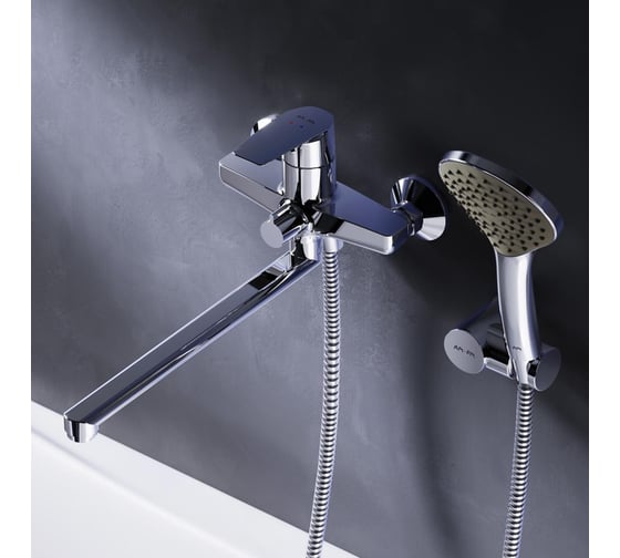 Изображение товара Смеситель для ванны/душа AM.PM, Gem излив 320 мм, душевой набор F90A95000