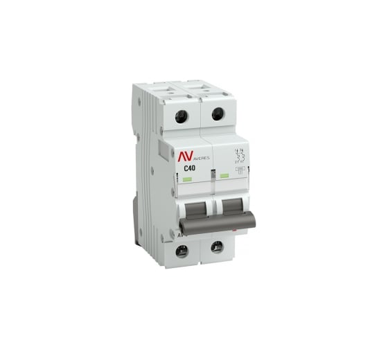 Изображение товара Автоматический выключатель EKF AV-10, 2P, 40A, 10kA, AVERES, SQ mcb10-2-40C-av