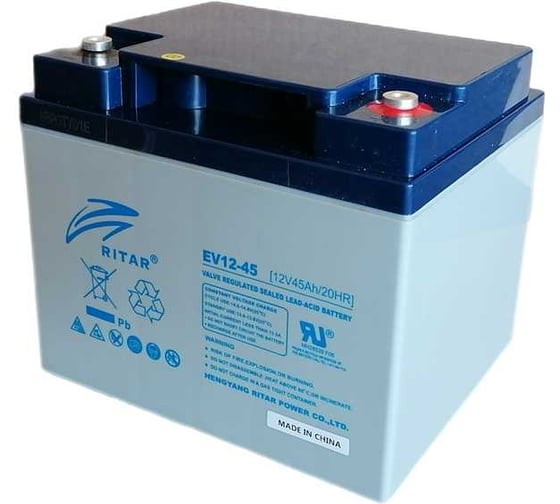 Изображение товара Аккумуляторная батарея АКБ 12В, 45Ah/20H Ritar EV12-45