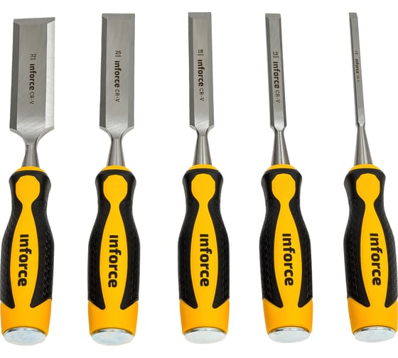 Изображение товара Набор стамесок Inforce 5 шт., 6,12,18,25,32 мм 06-15-04