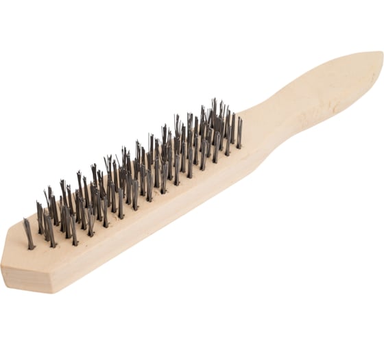 Изображение товара Ручная кордщетка ZOLDER Master 5-рядная, стальная проволока, деревянная ручка A1188105 ЭК000138383
