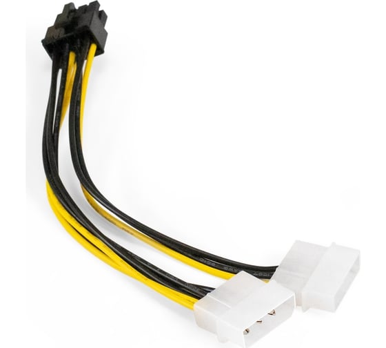 Изображение товара Переходник питания ExeGate PCI-Express 8pin EX-CC-PSU-62 от 2х разъемов Molex IDE блока питания, 0,15м 294788