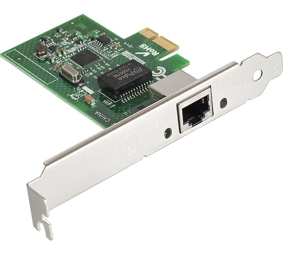 Изображение товара Сетевой адаптер ExeGate EXE-i210AT PCI-E x1 v2.0, порт 1xRJ45 медный, 10 100 1000Mbps, Gigabit Server NIC Intel Chipset WGI210AT 283723