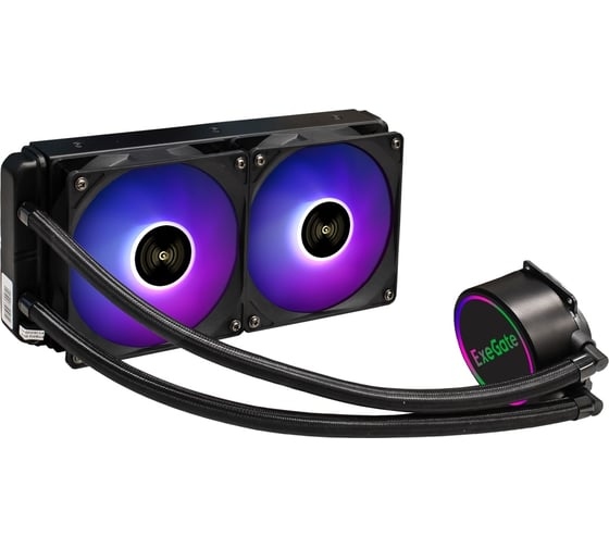 Изображение товара Комплект водяного охлаждения ExeGate BlackWater-240V2.PWM.RGB RGB подсветка, LGA2066 2011 1366 1150 1151 1155 1156 1200 1700 AM4 FM1 FM2 FM2+ AM2 AM2+ AM3 AM3+, 293457