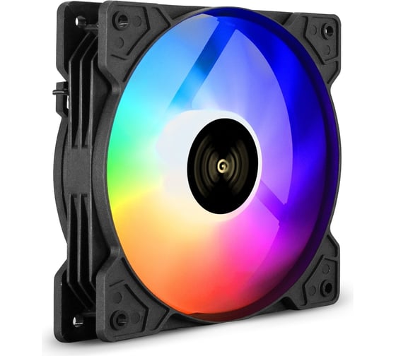 Изображение товара Вентилятор ExeGate 12В DC с подсветкой EX12025H6PMY-PWM.ARGB 120x120x25 мм, Hydraulic bearing гидродинамический, 6pin, 1200RPM, ARGB подсветка, 33dBA 295971