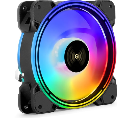 Изображение товара Вентилятор ExeGate 12В DC с подсветкой EX12025HM3PM.FRGB.7O5CSU 120x120x25 мм, Hydraulic bearing гидродинамический, 3pin+Molex, FRGB подсветка, 24dBA 295963