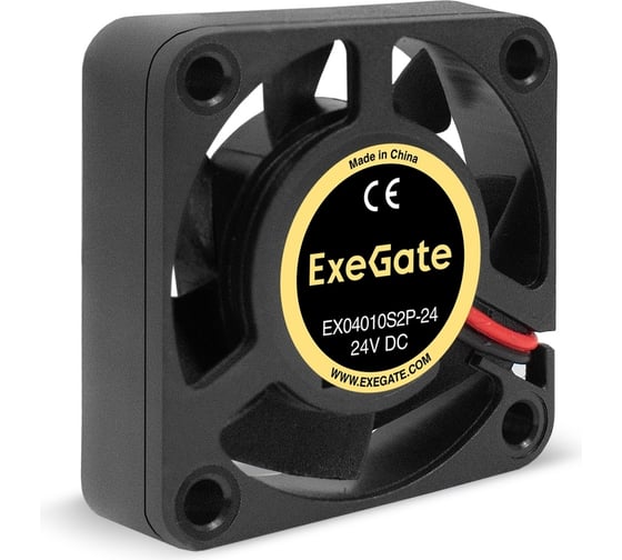 Изображение товара Вентилятор ExeGate 24В DC EX04010S2P-24 40x40x10 мм, Sleeve bearing подшипник скольжения, 2pin, 7500RPM, 35.5dBA 295201