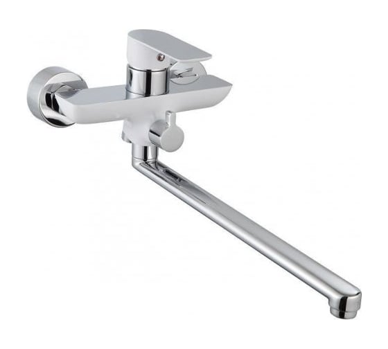 Изображение товара Смеситель для ванны Aquanet AF520-21СW Arctic с длинным изливом, хром/белый 00216778