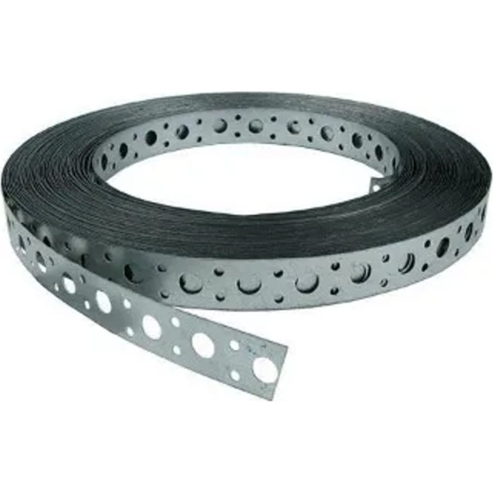 Изображение товара Монтажная перфорированная лента ЦКИ 12x0.7 мм, длина 25 м, цинковая сталь