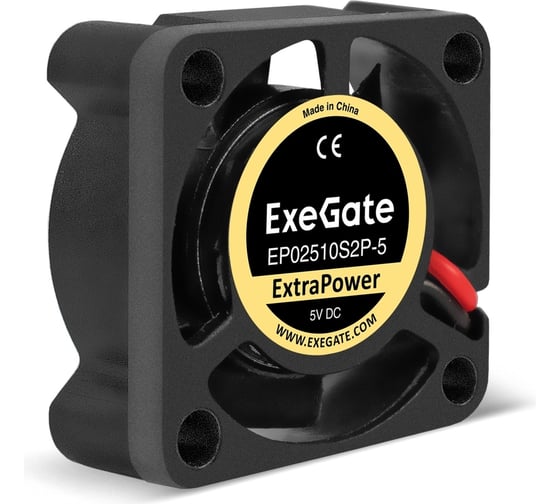 Изображение товара Вентилятор ExeGate 5В DC ExtraPower EP02510S2P-5 25x25x10 мм, Sleeve bearing подшипник скольжения, 2pin, 12000RPM, 26dBA 295188