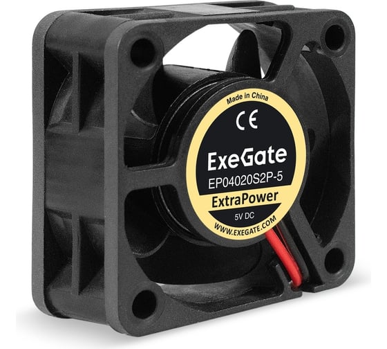 Изображение товара Вентилятор ExeGate 5В DC ExtraPower EP04020S2P-5 40x40x20 мм, Sleeve bearing подшипник скольжения, 2pin, 7000RPM, 30.5dBA 295197