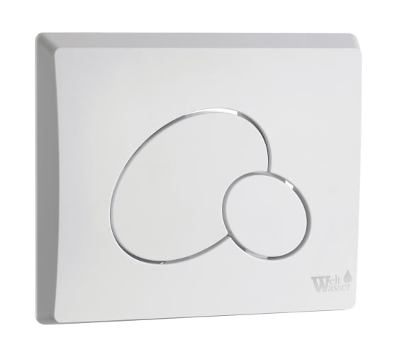 Изображение товара Кнопка нажимная для инсталляции WeltWasser WW MARBERG 410 RD GL-WT белая, круглая 10000010232