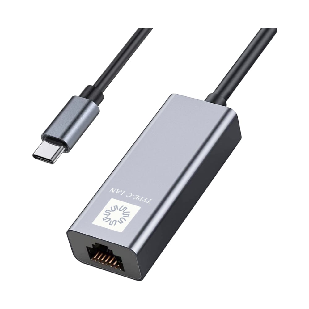 Изображение товара Кабель-адаптер 5Bites USB3.1 RJ45 TYPE-C к Ethernet 100МБ/с AL GREY