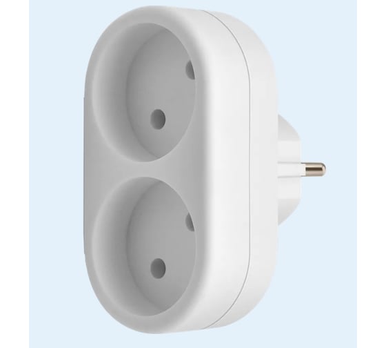 Изображение товара Тройник DEFENDER TA-02 2 розетки, белый 99106