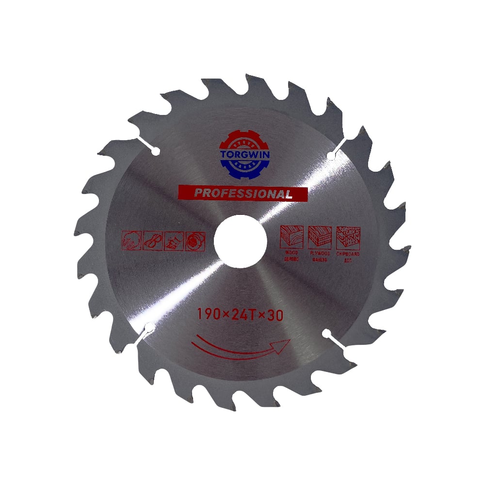 Изображение товара Диск пильный по дереву TORGWIN 190х30/20 мм, 24 зуба