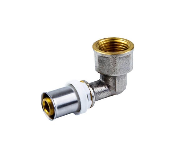 Изображение товара Угольник STI пресс, латунь ДН 20x1/2"х90гр ВР ТТ000003258