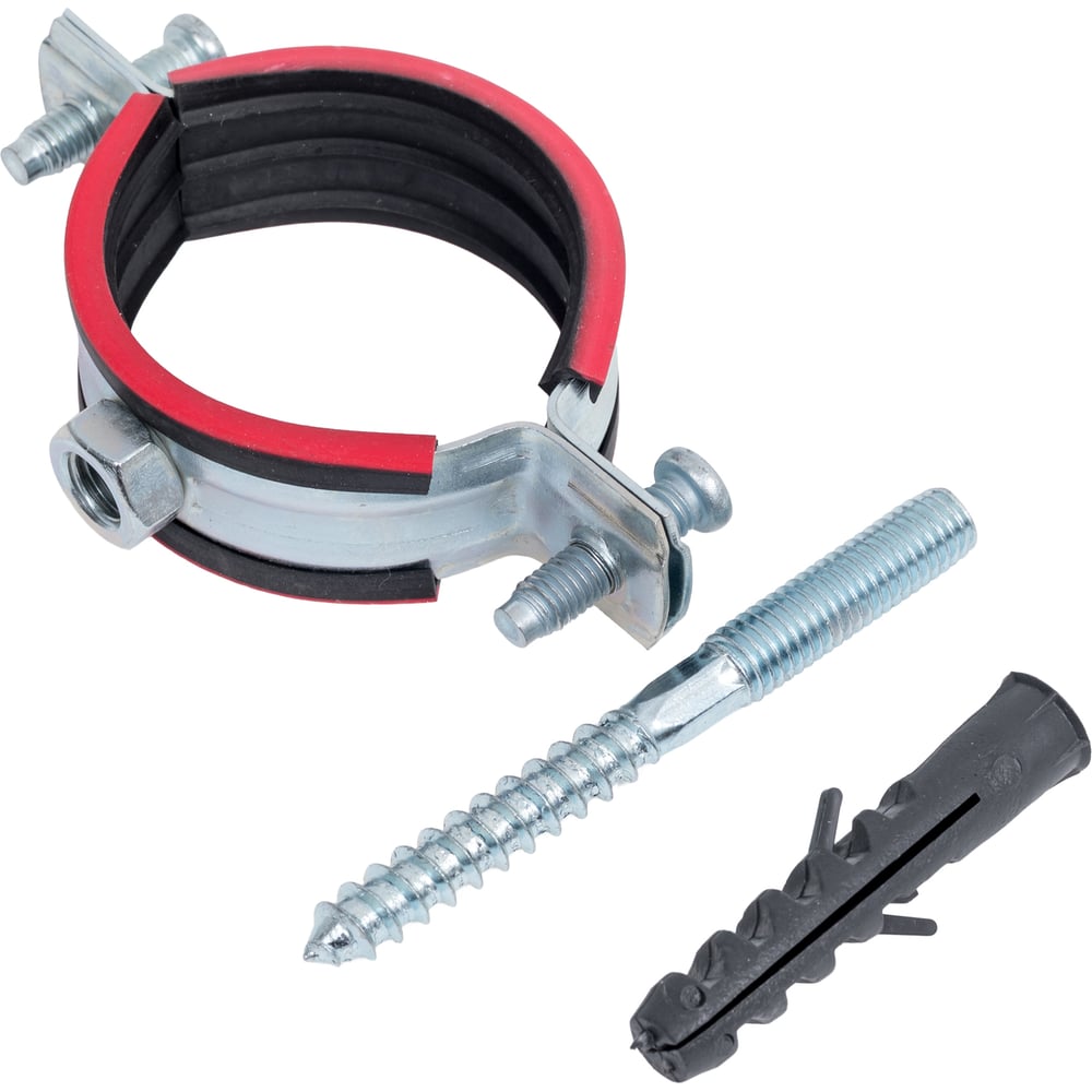 Изображение товара Трубный хомут КРЕП-КОМП 1 1/2" (44-56) оцинкованный для труб