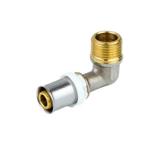 Изображение товара Угольник STI пресс, латунь ДН 20x1/2"х90гр НР ТТ000003259