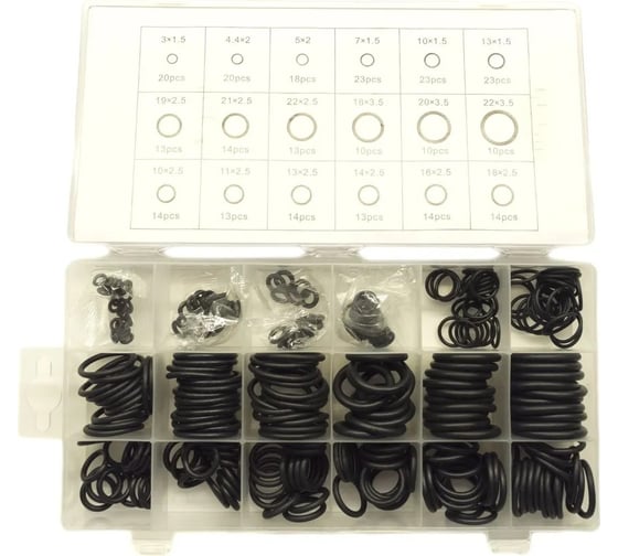 Изображение товара Набор уплотнительных колец МаякАвто 3-22 мм, в кейсе 279 шт. 30279