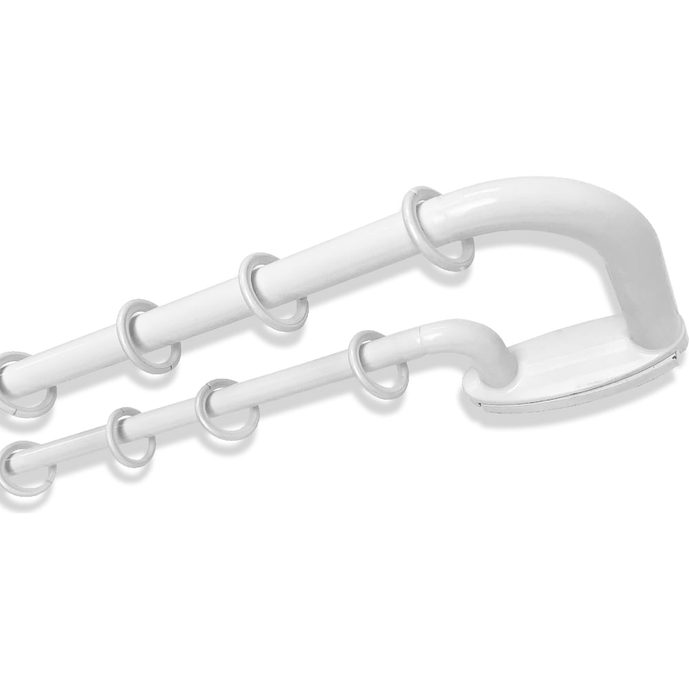 Изображение товара Раздвижной двухрядный карниз ЭСКАР длиной 150-280 см белый для штор