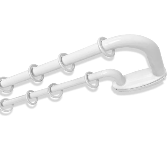 Изображение товара Карниз раздвижной ЭСКАР двухрядный, с закруглением, 150-280 см, белый 5003010