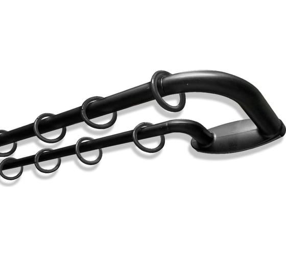 Изображение товара Карниз раздвижной ЭСКАР двухрядный, с закруглением, 150-280 см, черный 5003020