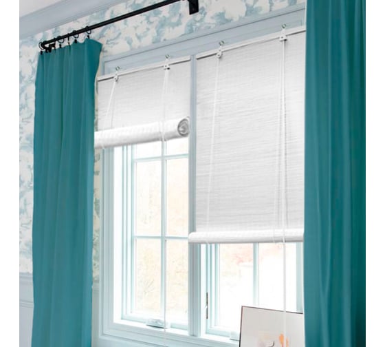 Изображение товара Бамбуковые рулонные шторы Эскар белый, 60x160 70144060160