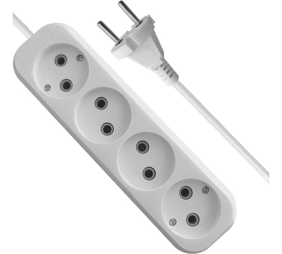 Изображение товара Удлинитель DEFENDER без заземления B240 10 А, 5 м, 99281