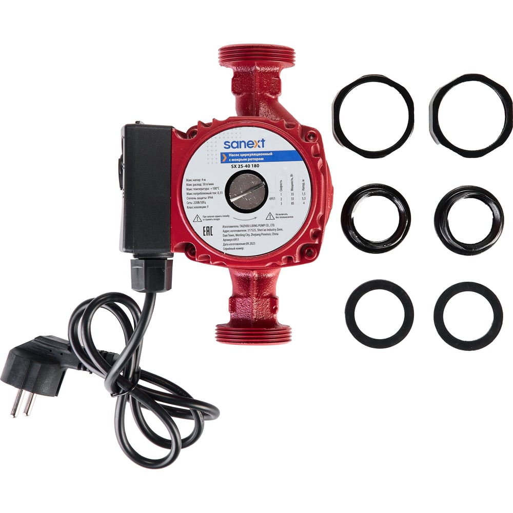 Изображение товара Циркуляционный насос SANEXT SX 25-40 180 6951 для отопления и ГВС