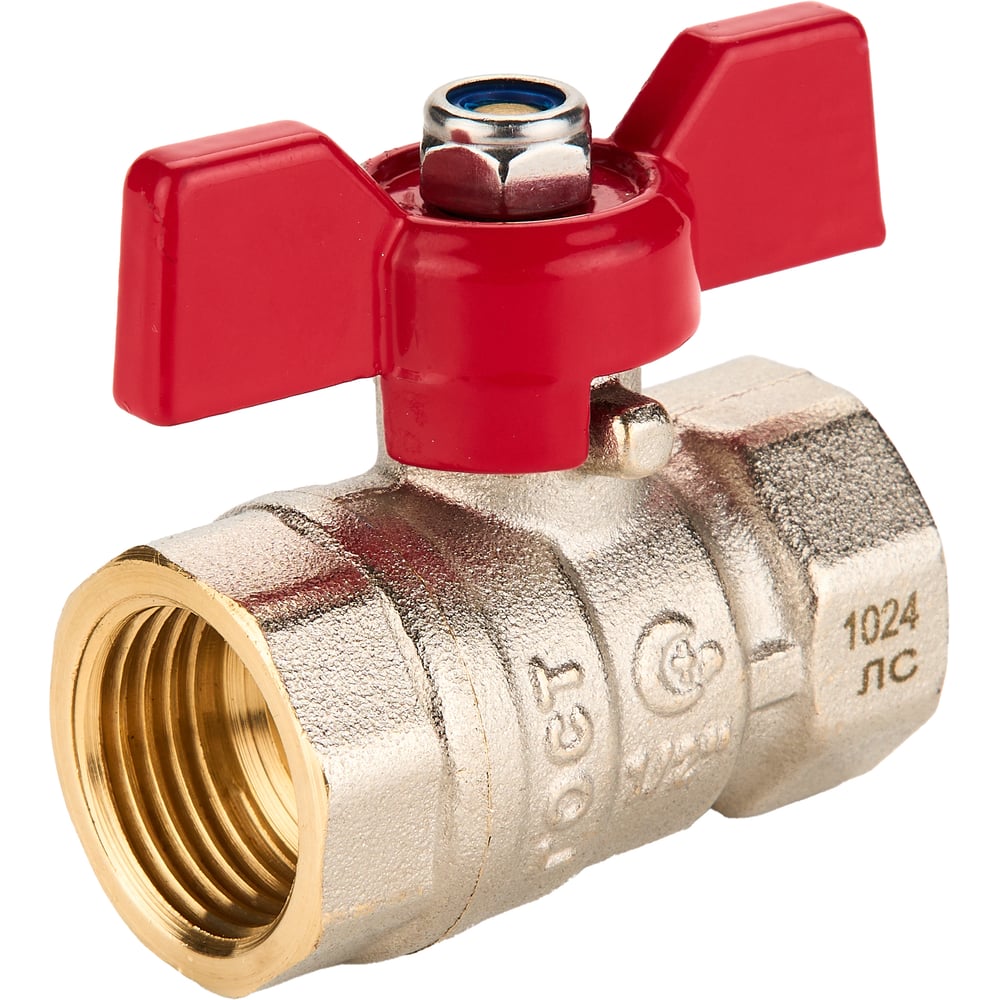Изображение товара Шаровый кран SANEXT ГОСТ, PN40, Ду 15, ВР 1/2" бабочка 8751