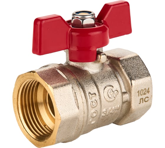 Изображение товара Шаровый кран SANEXT ГОСТ, PN40, Ду 20, ВР 3/4" бабочка 8752