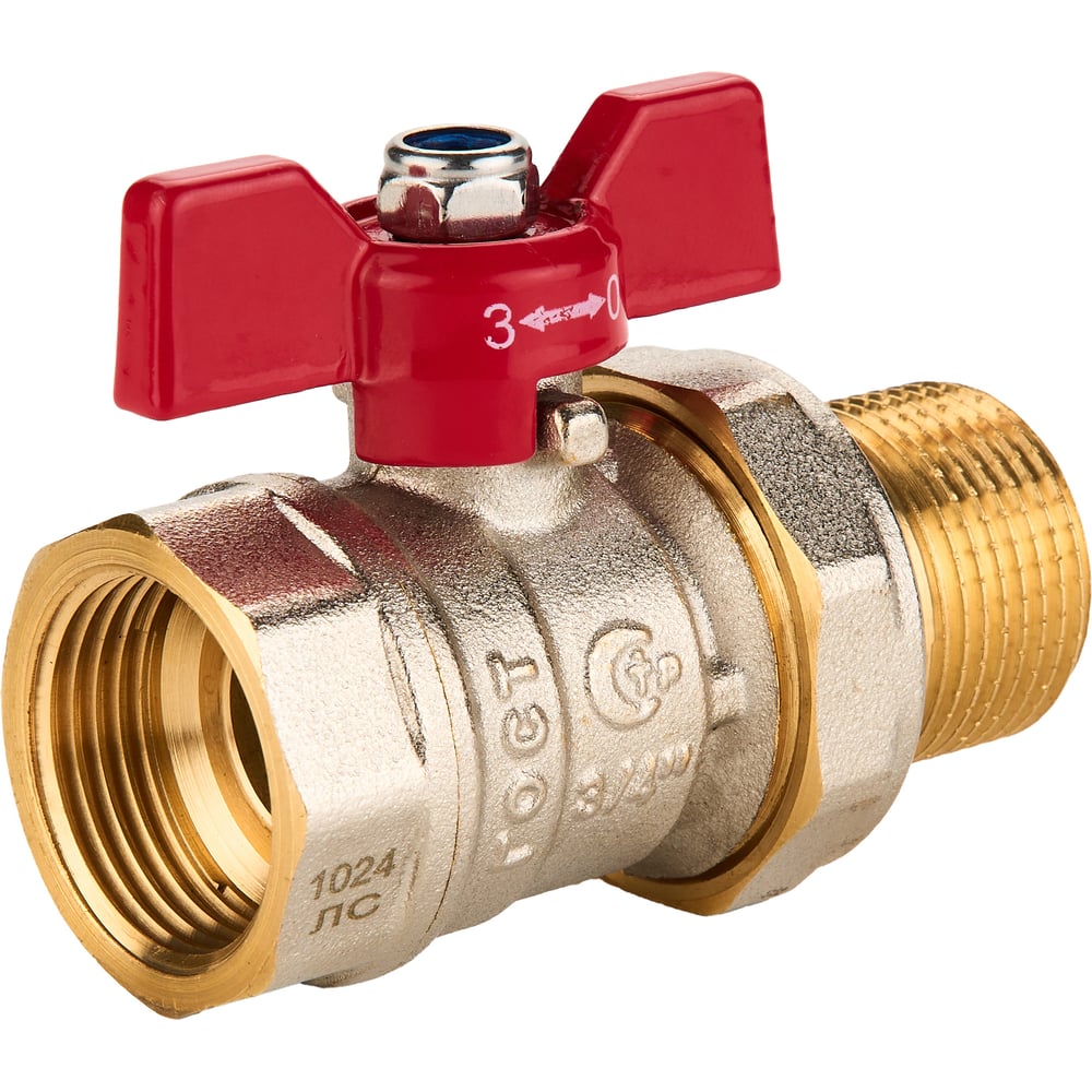 Изображение товара Шаровый кран SANEXT ГОСТ PN40 Ду 20 с внутренней резьбой и бабочкой