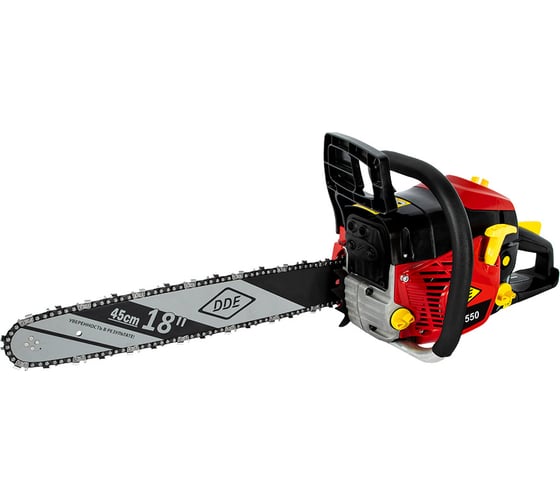 Изображение товара Пила цепная бензиновая DDE CS550-18 (55 см3 2,6 кВт/3,5 л.с. 45 см 325"/72/1,5) 917-599