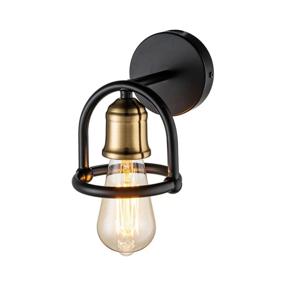 Настенный светильник ESCADA E27*40W Black/Brass 659/1A