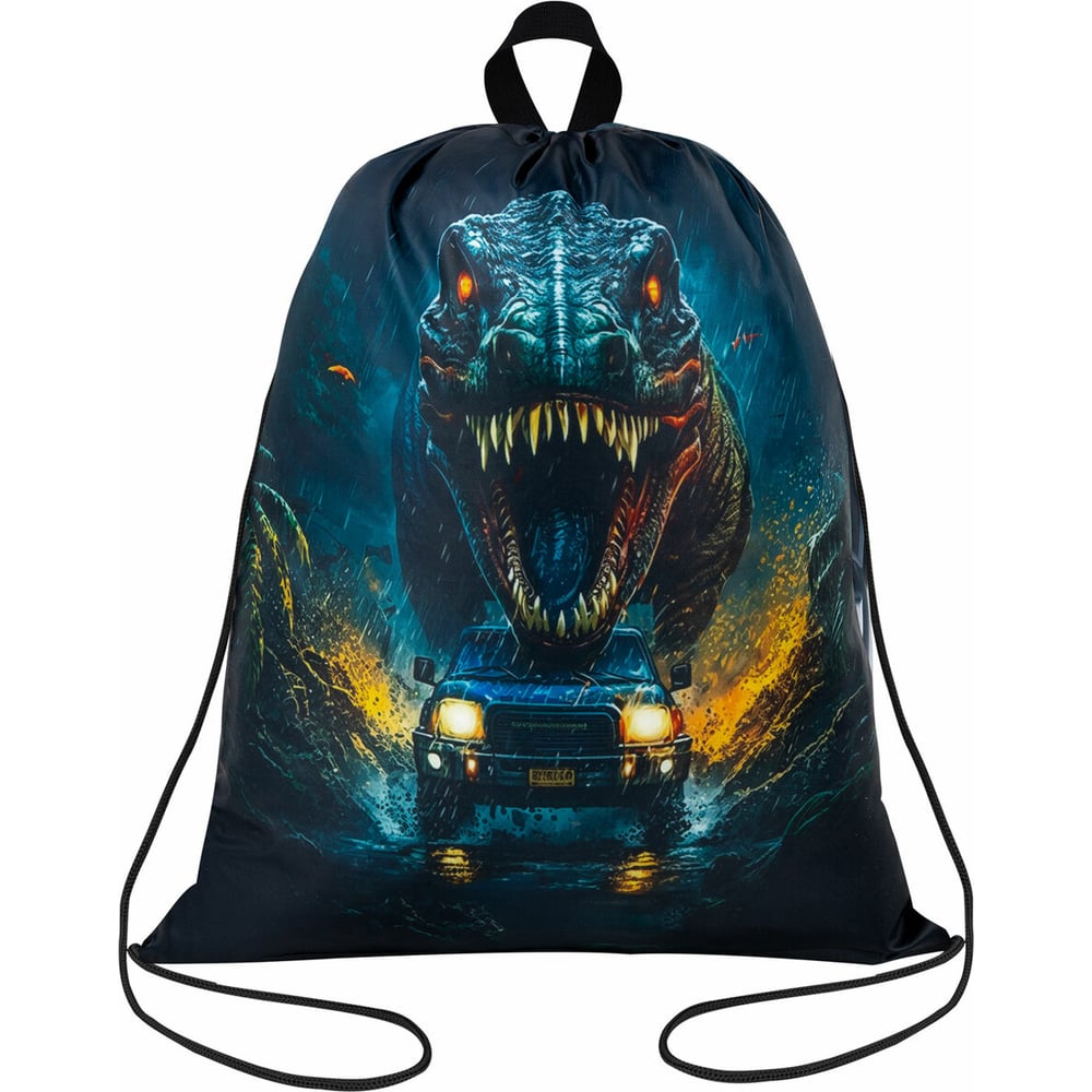 Изображение товара Мешок для обуви BRAUBERG Kids Dino chase 272416 42x34 см мягкий легкий черный
