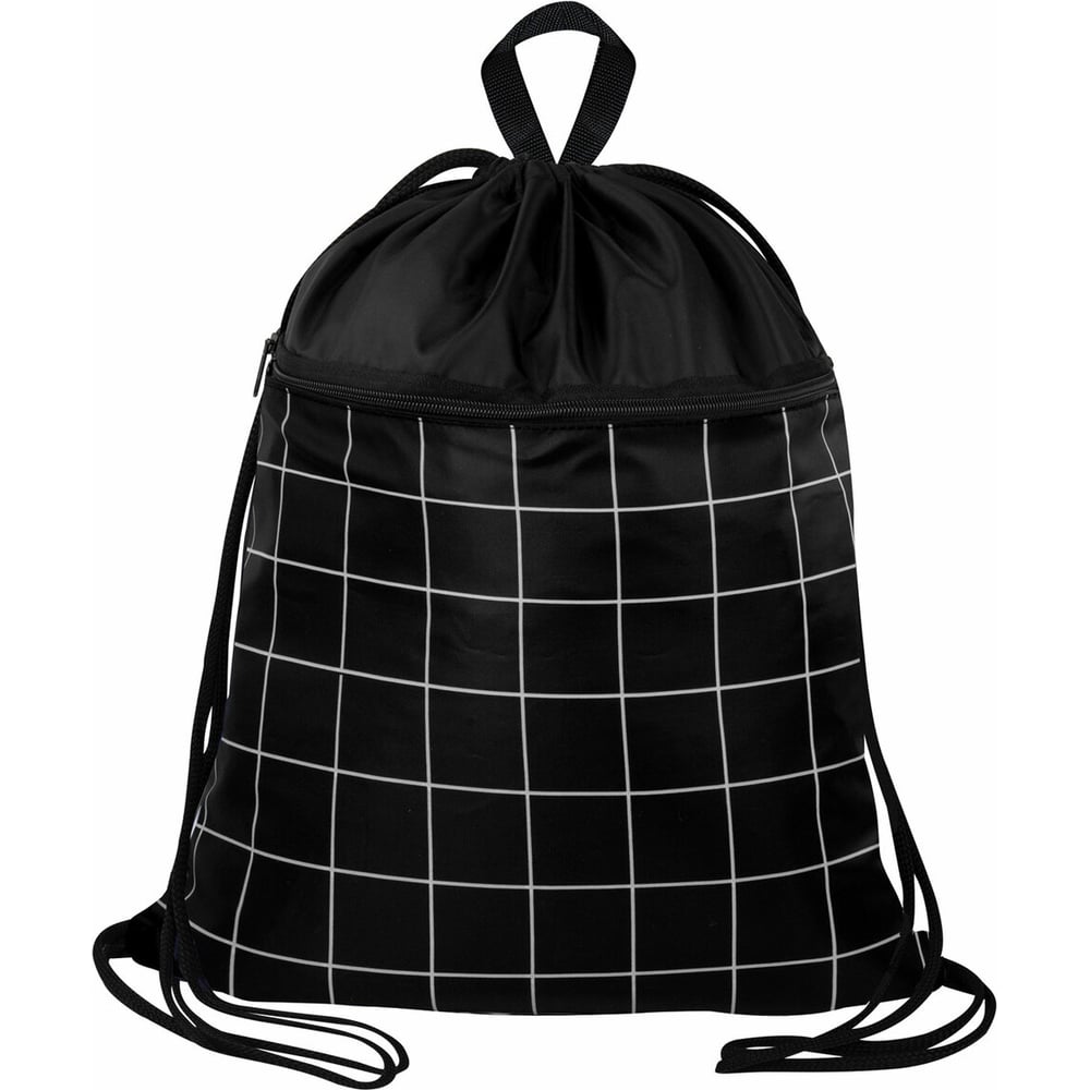 Изображение товара Мешок для обуви BRAUBERG с ручкой и карманом на молнии, Checkered