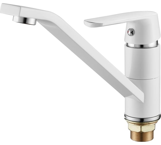 Изображение товара Смеситель для кухни OUTE белый, однорычажный, с аэратором, с поворотным изливом T20903BK