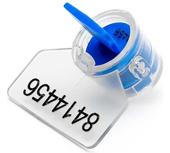 Изображение товара Пломба пластиковая роторная номерная ООО Пломба.Ру 250 шт. цвет синий КПП-3-2030 РХ3 1006161