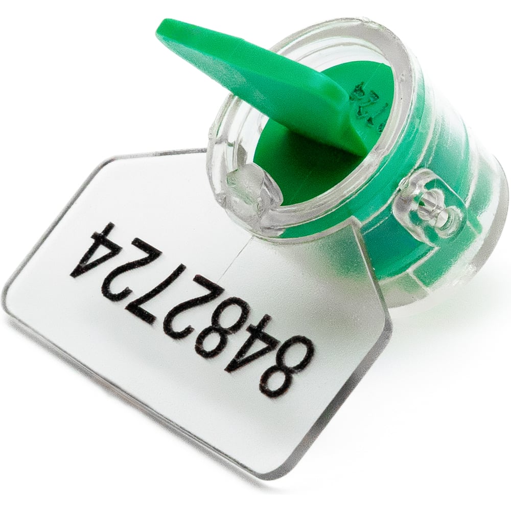 Изображение товара Пластиковая роторная номерная пломба ООО Пломба.Ру 250 штук зеленая КПП-3-2030