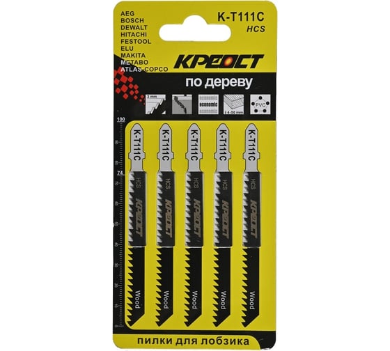Изображение товара Полотно для электролобзика 50 шт Креост K-T111C