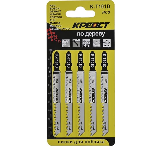 Изображение товара Полотно для электролобзика 50 шт Креост K-T101D