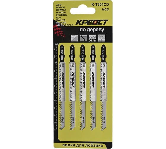Изображение товара Полотно для электролобзика 50 шт Креост K-T301CD